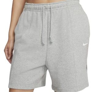 Nike Gray Shorts high rise activewear Athliesure workout relaxed drawstring